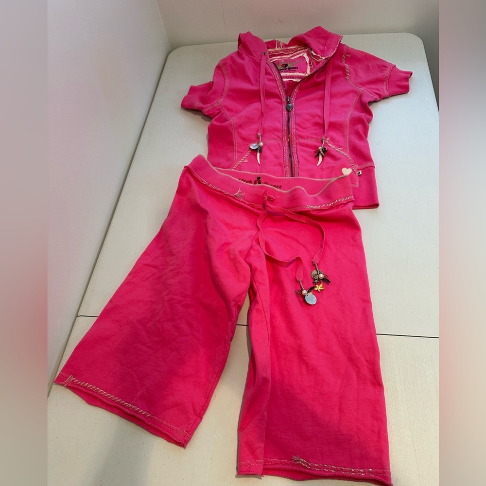 Twisted Heart Hot Pink Lounge Set Sz M